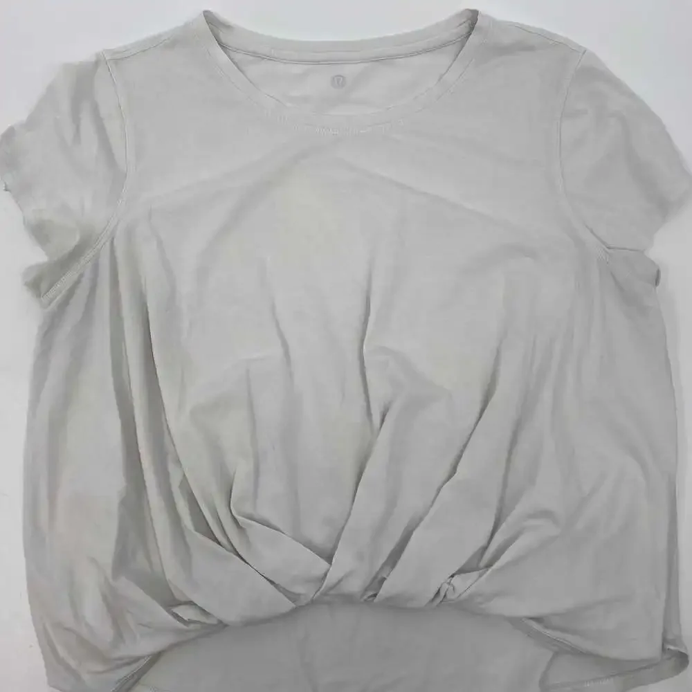 Lululemon White Gathered Front Tee | Women’s OS Regular